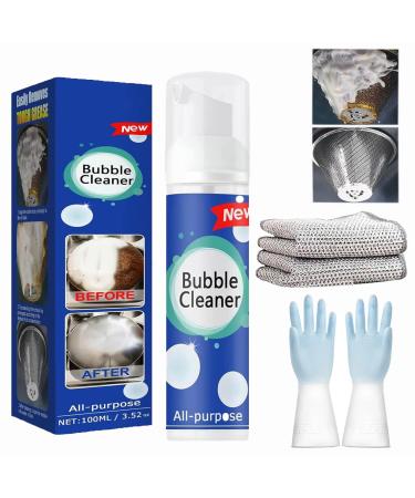 All Purpose Rinse Cleaning Spray Bubble Cleaner Magic Foam Cleaner Bubble Cleaner Foam Spray Stubborn Grease & Grime Cleaner Bubble Spray Just Spray Wipe And Your Kitchen Will Be Clean As New (1pcs)