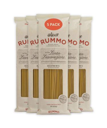 Rummo Italian Pasta Bucatini No.6, Always Al Dente (5-Pack) 1 Count (Pack of 5)
