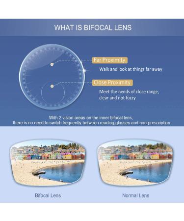 Blue Light Blocking Bifocal Reading Glasses for Men and Women - Oval Frame with Spring Hinge (+0.00/+1.50) - Champagne 1.5x - Buy Online on GoSupps.com