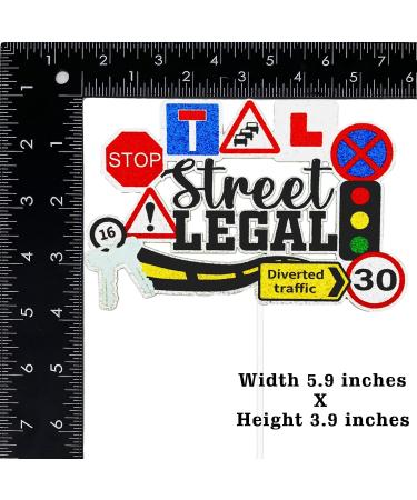 New Driver Cake Topper Street Legal Cake Decor Caution New Driver Party Decoration Learner Driver 16th Birthday Party Supplies Traffic Road Signs Decoration Pass the Driver Test New Driver Favor - Buy Online on GoSupps.com