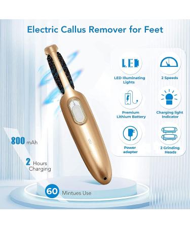Rechargeable Electric Foot Callus Remover | Removes Dry, Dead, Cracked Skin | Best Pedicure Kit for Men & Women - Buy Online on GoSupps.com