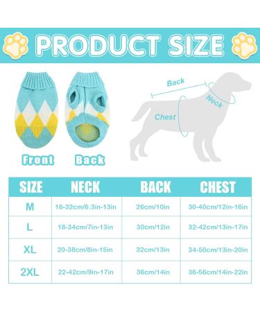 Warm Dog Sweater for Small Dogs - Knit Pet Turtleneck Vest | Winter Comfort - Blue XL - Buy Online on GoSupps.com
