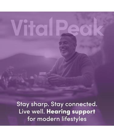 Vital Peak Hearing Peak - Tinnitus Supplements - Ear Health Supplements for Ringing Ears with Magnesium Ginkgo Biloba Green Tea Extract Niacin Acetyl L-Carnitine Vegan Gluten Free - 120 Capsules - Buy Online on GoSupps.com