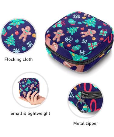 Anna Cowper Cute Trees Christmas Pattern Sanitary Napkin Storage Bag - Multi-colored Menstrual Cup Pouch for Women & Girls - Buy Online on GoSupps.com