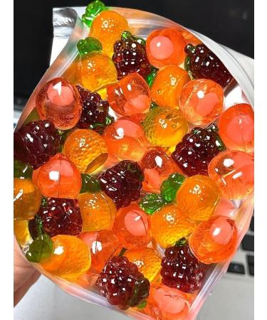 Fruit Juice Fudge 5 kinds of fruit gummy candy white peach gummies pineapple orange soft candy healthy nutritious dessert wedding candies New Year Candy delicious snack gift pack (Peach 1bag) Peach 1bag - Buy Online on GoSupps.com