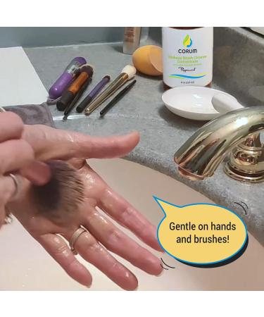 Buy CORUM Makeup Brush Cleaner Concentrate - Vegan & Natural Solution for Brushes & Sponges - 2 oz - Gentle & Effective Cleanup - Buy Online on GoSupps.com