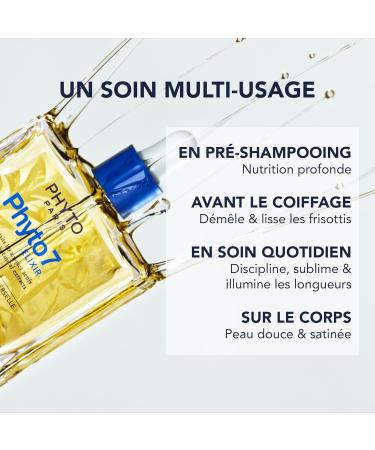  Phyto Phyto Paris - Phyto 7 - Universal Beautifying Oil 100ml - Oil for fine dry to very dry hair - Multi-purpose treatment: nourishment styling finishing - 99% natural ingredients - Buy Online on GoSupps.com