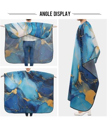 Shop Waterproof Barber Cape - Blue Marble & Cheetah Haircut Bib for Men & Women | Durable Hair Cutting Cape - Buy Online on GoSupps.com