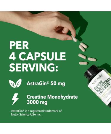 Micronized Creatine Monohydrate Capsules with AstraGin - Supports Muscle Strength Energy and Recovery - 120 Count - Enhanced Absorption Formula - 3g Per Serving - Vegan and Non-GMO - Month Supply - Buy Online on GoSupps.com