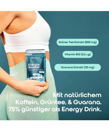 Be Tanics Energy Booster - 60 Capsules for Enhanced Concentration with Caffeine & Vitamin B5 Dietary Supplement for Optimal Performance - Buy Online on GoSupps.com