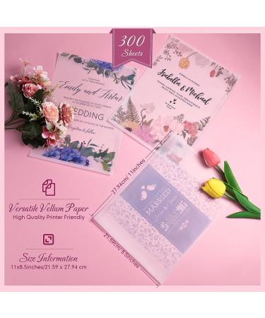 300 Sheets 8.5x11 Translucent Vellum Paper for Wedding Invitations & Art Projects - Buy Online on GoSupps.com