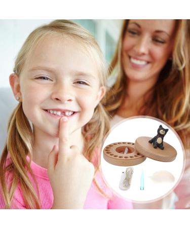 Amosfun Wooden Baby Tooth Fairy Box - Cat Pattern Tooth Saver Storage for Kids Keepsake Memories - Buy Online on GoSupps.com