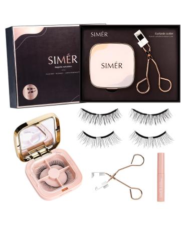 Magnetic Eyelashes without Eyeliner Dual Magnetic Eyelashes with Applicator 4D Reusable Magnetic Lashes NO Eyeliner or Glue Needed Soft Magnets Natural Look Easy to Wear