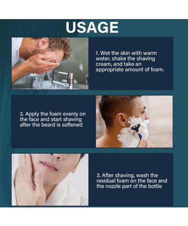 Shaving Foam Men's Shaving Mousse Men's Shaving Gel Moisturises Protects Soothes Helps Reduce Skin Irritation Protective Shaving Foam with Moisturising Ingredients (60ml) - Buy Online on GoSupps.com