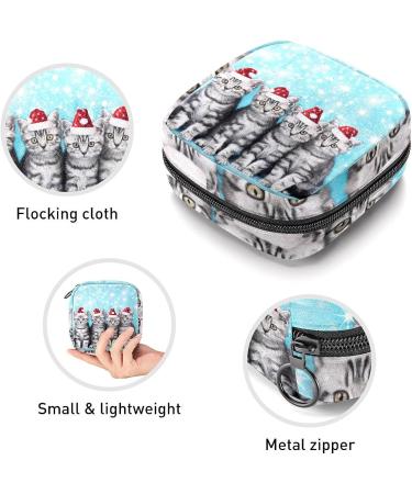 Anna Cowper Cute Cats Red Christmas Hat Sanitary Napkin Storage Bag - Multi-colored 11 - Buy Online on GoSupps.com