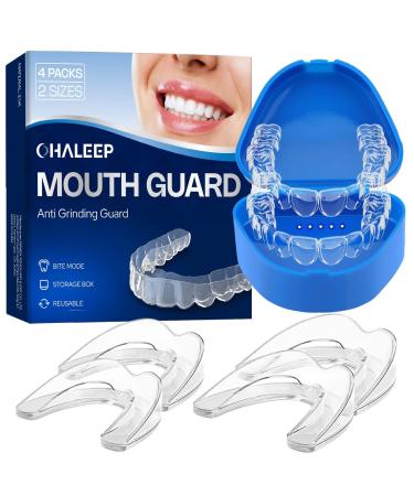 Anti Grinding Guard Mouth Guard for Grinding Teeth at Night Silicone Teeth Grinding Mouth Guard for Sleeping Night Guards for Teeth Grinding for Adults 1.8in*2.2in+2in*2.6in 4.0