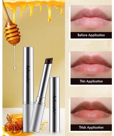 LYSdefeu Lip Balm Lined Lip Balm 1 Pack Moisturizing Honey Lipstick Natural Tinted Lip Balm Long Lasting Moisturizing Lip Care for Repairing Dry Lips 1 Pack - Buy Online on GoSupps.com