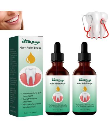 2 pieces of gums growing back gum disease treatment natural gums restore plus liquid drops of mouthwash promotes good breath