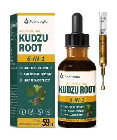 Kudzu Root Drops Herbal Extract Blend Support Liver Health Liver Cleanse Detox. 2oz