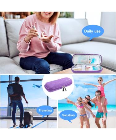 YOUSHARES Insulin Cooler Travel Case - Portable Diabetic Medication Organizer in Purple - Buy Online on GoSupps.com