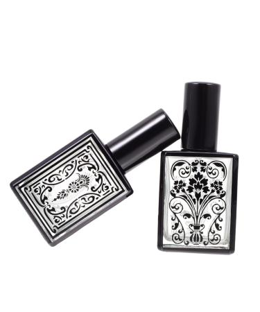 FRCOLOR Spray Bottles 2pcs Perfume Bottle Glass Essential Oil Travel Small Spray Bottle Glass Spray Bottle 8X3.5X2CM Black