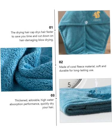 Ipetboom 1pc Coral Fleece Dry Hair Hat Turban Cute - Buy Online on GoSupps.com