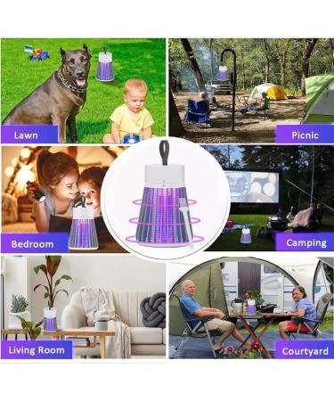 Portable Night Light USB Rechargeble Mosquito Lamp Without Mosquito Fly Insects for Home Indoor Outdoor Office Patio Camping(2 Pack) (Gray) - Buy Online on GoSupps.com