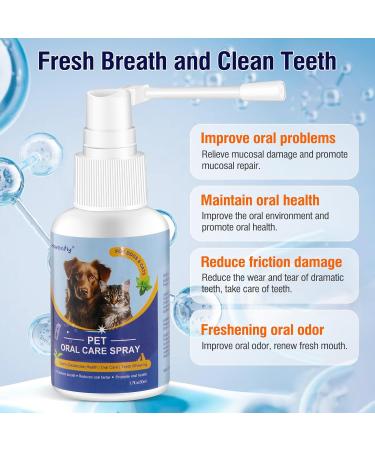 Pet Oral Care Spray Pet Clean Teeth Cleaning Spray for Dogs & Cats Pet Breath Freshener Spray Care Cleaner Teeth Cleaning Spray for Dogs & Cats - Buy Online on GoSupps.com