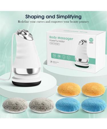 Anti-Cellulite Massage Device - Electric Handheld Lymph Drainage Tool with 3 Washable Pads for Belly Legs & Arms - Buy Online on GoSupps.com