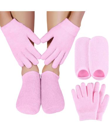 RIYAN Moisturizing Socks Gloves Set Hands Feet Whitening Care Beauty Treatment Hydrating Cool Heel Booties Socks for Dry Hard Cracked