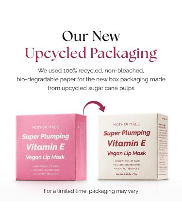 Mother Made Vitamin E Vegan Lip Sleeping Mask 0.46 oz - Hydrating Treatment for Dry, Chapped Lips | Overnight Lip Care for Plumper Pout - Buy Online on GoSupps.com