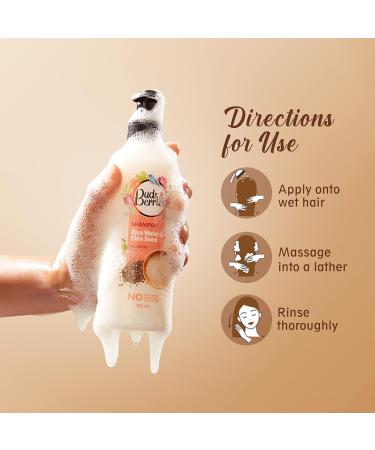 Buds & Berries Rice Water & Chia Seeds Shampoo - Sulfate-Free Paraben-Free Nourishment for Strong Healthy Hair - 300 ml - Buy Online on GoSupps.com