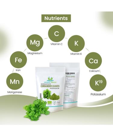 Herbal Magic Organic Coriander Leaf Powder - Kitchen King for Indian Cuisine | 200g - Pure, Flavourful, and Preservative-Free - Buy Online on GoSupps.com