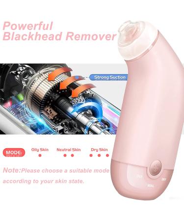 Blackhead Remover Pore Vacuum Cleaner - USB Rechargeable Electric Suctioner with 3 Probes, Upgraded Facial Pore Cleaner in Light Pink - Buy Online on GoSupps.com