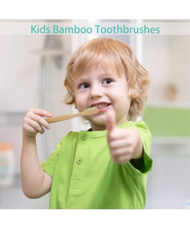 10-Pack Kids Bamboo Toothbrush Set with Soft Bristles - Natural Wood, Organic, BPA-Free - Ideal for Toddlers, Adults, Travel - Colorful Options Included - Buy Online on GoSupps.com
