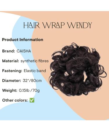 CAISHA XXL Brown Chocolate Messy Bun Scrunchy for Bridal Hairstyles | Voluminous Curly Updo HW5 - Buy Online on GoSupps.com