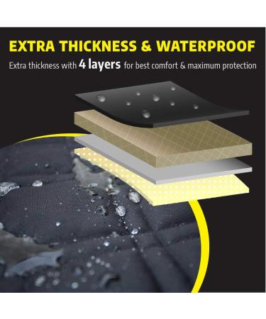 XL Premium Hammock Dog Car Seat Cover - Non-Slip, Water Repellent, Pet Car Seat Protector with Seat Belt and Headrest Covers - X-Large Black - Buy Online on GoSupps.com