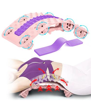 Back extensor 2024 improves the neck and backers for under and up and up lumbar spine fully adjustable multi-level vertebral sowing deck with massage tooth wheels for herniated discs scoliosis pink - Buy Online on GoSupps.com