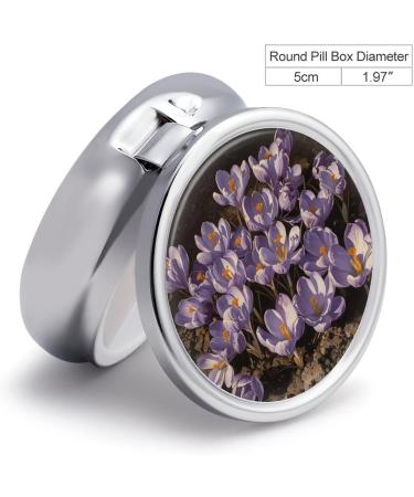 Travel Pill Box with 3 Compartments - Portable Yellow Stamens Design | Small Pill Organizer for Purse & Pocket - Buy Online on GoSupps.com