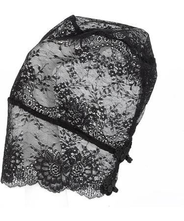 Lace Full Face Masquerade Mask Mesh Headwear Rave Hollow Out Head Covers Black Body Chains Halloween See Through Costume Party Outfits - Buy Online on GoSupps.com