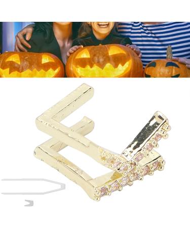 Hip Hop Fake Teeth Halloween False Teeth Capital Letter J K L Hip Hop Tooth Removable Teeth Brace Decoration Teeth Accessory for Costume Halloween Party Dentures Ornaments (Gold) K Gold - Buy Online on GoSupps.com