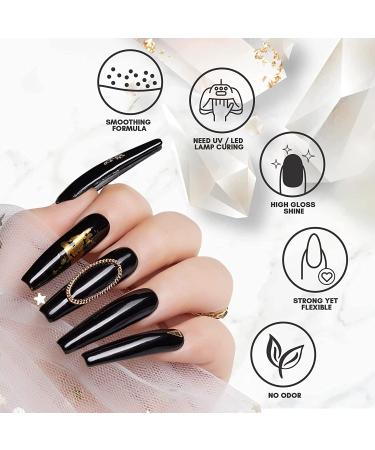 Makartt Poly Nail Gel Kit - White, Clear, Black, Pink - 4 Neutral Colors - DIY Nail Extensions - Professional French Manicure Kit - Buy Online on GoSupps.com