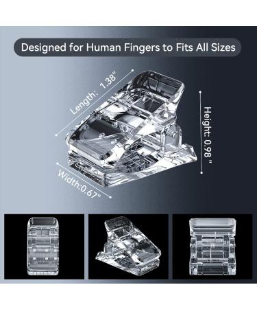 Sanie 10 Pcs Nail Tips Clip for Quick Building Gel Nail Forms - Clear UV LED Builder Clamps for DIY Manicure Nail Art - Buy Online on GoSupps.com