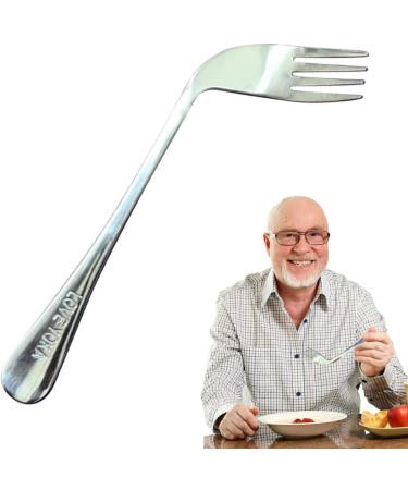 Old Man Elbow Spoon - -Feeding Spoon Fork Curved | Convenient and Safe Elder Feeding Nursing Utensil for Seniors and Elderly Huaisheng Left Hand - Fork - Buy Online on GoSupps.com