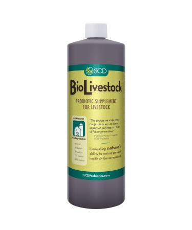 SCD Bio Livestock - Probiotic Feed and Water Additive - Probiotics for Cows, Pigs, Horses, Chickens, Ducks, Rabbits 1 liter