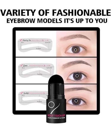 Eyebrow Stencils Kit Eyebrow Powder Hairline Powder for Contouring Time Saving Long-Lasting Natural Brows for Women Girls - Buy Online on GoSupps.com