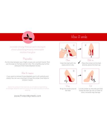 ProtectMyheels Stiletto Protection Film - Invisible High Heel Saver for Pumps & Kitten Heels (1-Pack) | International Shipping - Buy Online on GoSupps.com