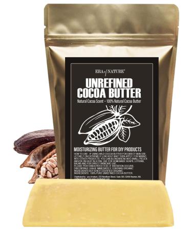 Cocoa Butter Raw Pure Unrefined - Incredible Natural Cacao Scent!   Use for DIY Body Butters  Soaps  Lotions and lip balm. Helps with Stretch Marks and Correct Acne Spots   Hard/Solid (cocoa butter  8oz) Cocoa Butter 8 O...