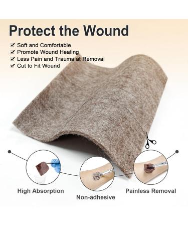 Carbou Silver Calcium Alginate Wound Dressing with Ag - 3x3 Patches | 10 Sterile Highly Absorbent Non-Stick Pads - Ideal for Effective Wound Care - Buy Online on GoSupps.com
