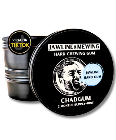 JAWTONE CHADGUM Hard Mewing JAWLINE GUM puissant exercice de m choire 2 mois d'approvisionnement Jawline shaper | Exerciseur de m choire pour les hommes qui souhaitent am liorer Menthe Xylitol